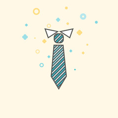 Business icon, management. Simple vector icon of a official tie. Flat style.
