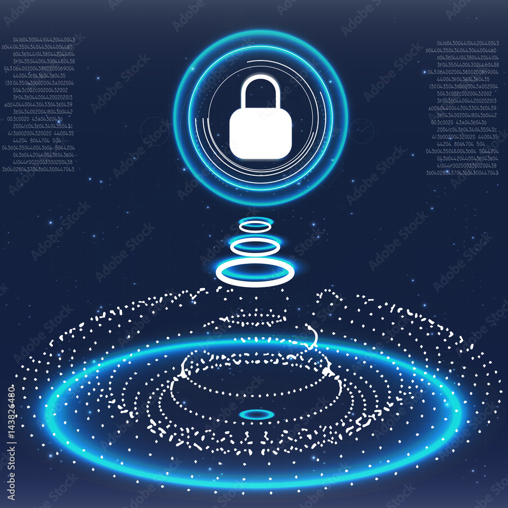 Aufkleber safety screen.futuristic user interface. abstract virtual graphic touch user interface. hud. hi-tech