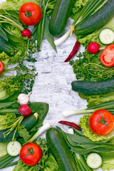 Obraz na płótnie Canvas Healthy eating, healthy food - fresh organic spring vegetables