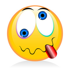 Yellow emoji - crazy