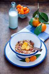 Oatmeal Granola with kumquats