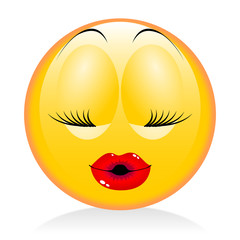 Yellow emoji - woman, girl