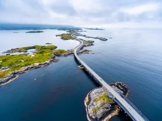 Crédence de cuisine en verre imprimé Atlantic Ocean Road Photographie aérienne de la route de l& 39 océan Atlantique.