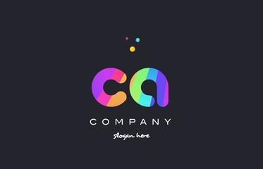 ca c a  colored rainbow creative colors alphabet letter logo icon