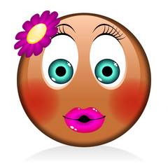 Emoji - black woman, girl