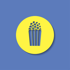 Vector popcorn icon. Food icon. Eps10