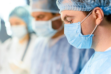 Serious doctor at operation room