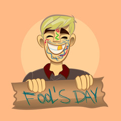 cartoon boy fool s day