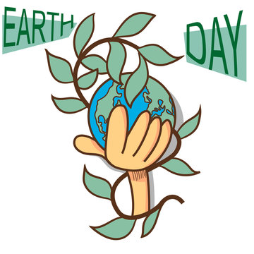 World earth day, illustration