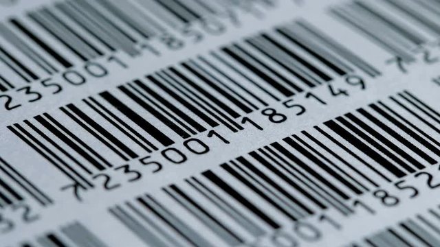 Bar code scanner scans the product code