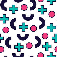 Seamless pattern in 90 80 style