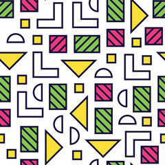 Seamless pattern in 90 80 style
