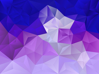 ector abstract irregular polygon background with a triangle pattern in blue, purple and violet color