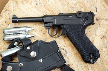 The copy of the German gun for pneumatic firing