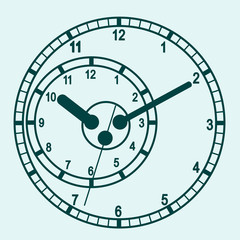 Clock flat icon. World time concept. Business background. Internet marketing. Daily infographic