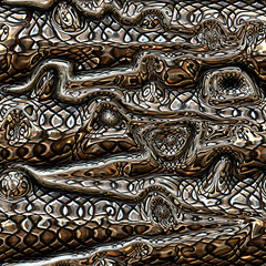 Decorative 3d seamless metal background
