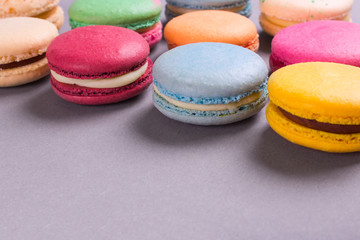 Cake macaron or macaroon colorful cookies