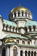Aleksandar Nevski Cathedral in the center of Sofia, Bulgaria.