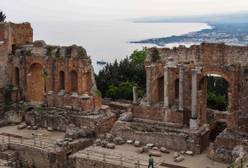 Italien - Sizilien - Taormina - Griechisches Theater (Teatro Greco)