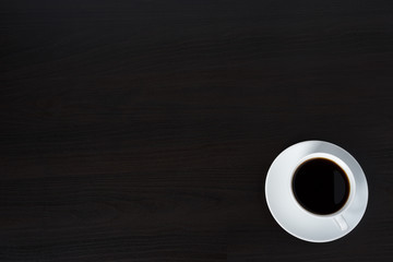 Coffee on black background