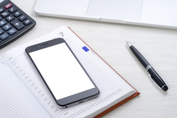 Smartphone and notepad