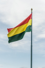 Bolivian flag fluttering