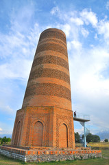  Burana Tower  - a large minaret in the Chuy Valley in northern Kyrgyzstan
