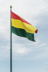 Bolivian flag fluttering
