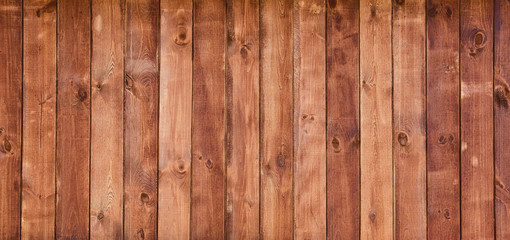Panoramic wooden wall pattern background.