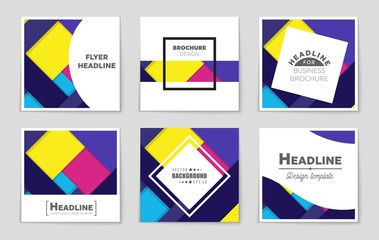 Abstract vector layout background set. For art template design, list, front page, mockup brochure theme style, banner, idea, cover, booklet, print, flyer, book, blank, card, ad, sign, sheet,, a4