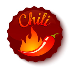  chili peppers in fire.
