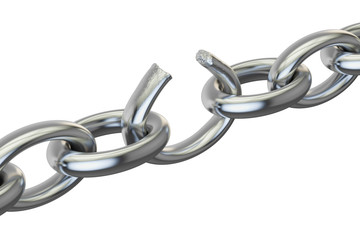Obraz premium breaking chain, 3D rendering