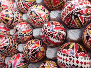 traditional romanian hand painted easter eggs