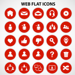 Social network icons set on white background, Vector, Illustration, EPS
