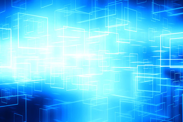Abstract blue glowing cyberspace data boxes technology background