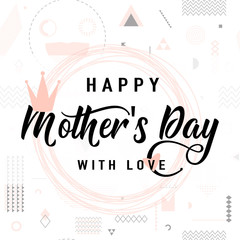 Vector illustration of card for mother day holiday greeting