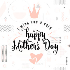 Vector illustration of card for mother day holiday greeting