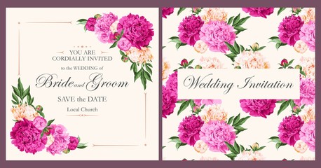 Vintage wedding invitation