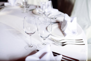 Table set for an event party or wedding