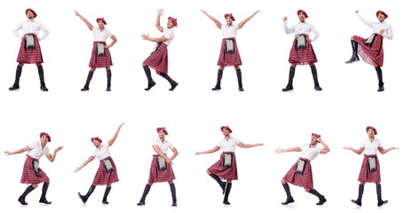 Scottish traditions concept with person wearing kilt