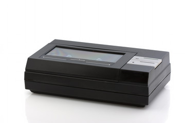 Obraz premium Rewind audio cassettes on white background