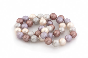 Pearls of a mallorca on a white background