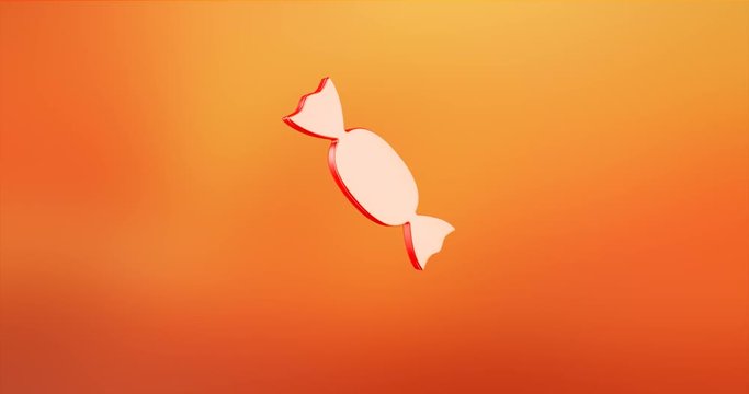 Animated Candy Red 3d Icon Loop Modules for edit with alpha matte
