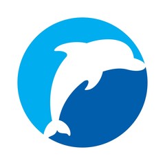 dolphin logo vector. © gerilya