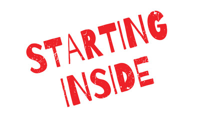 Starting Inside rubber stamp. Grunge design with dust scratches. Effects can be easily removed for a clean, crisp look. Color is easily changed.