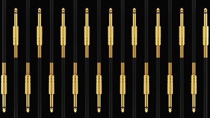 Alternating Array of Gold Plated 6mm Audio Jacks