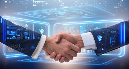 Handshake concept  - business metaphor illustration