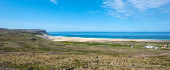 Obraz premium Breidavik coast, Westfjords, Iceland