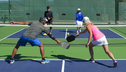 Pickleball Action - Mixed Doubles