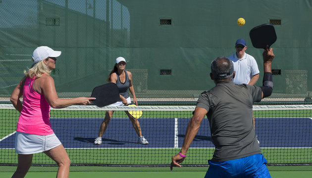 Pickleball Action - Mixed Doubles
